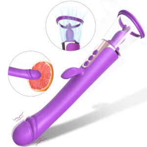 Licking tongue vibrator+insertion vibrator Esther（Purple）